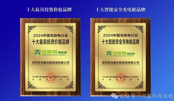 匠心致远，载誉前行：2024年鸿嘉利新能源荣获充换电十大品牌奖！(图5)